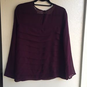 Max Studio long sleeve ruffle blouse